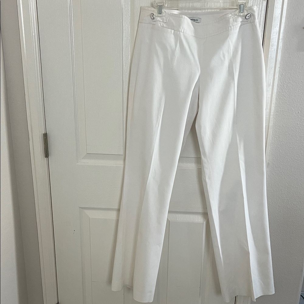 White House Black Market White Tailored Wide-Leg Trousers